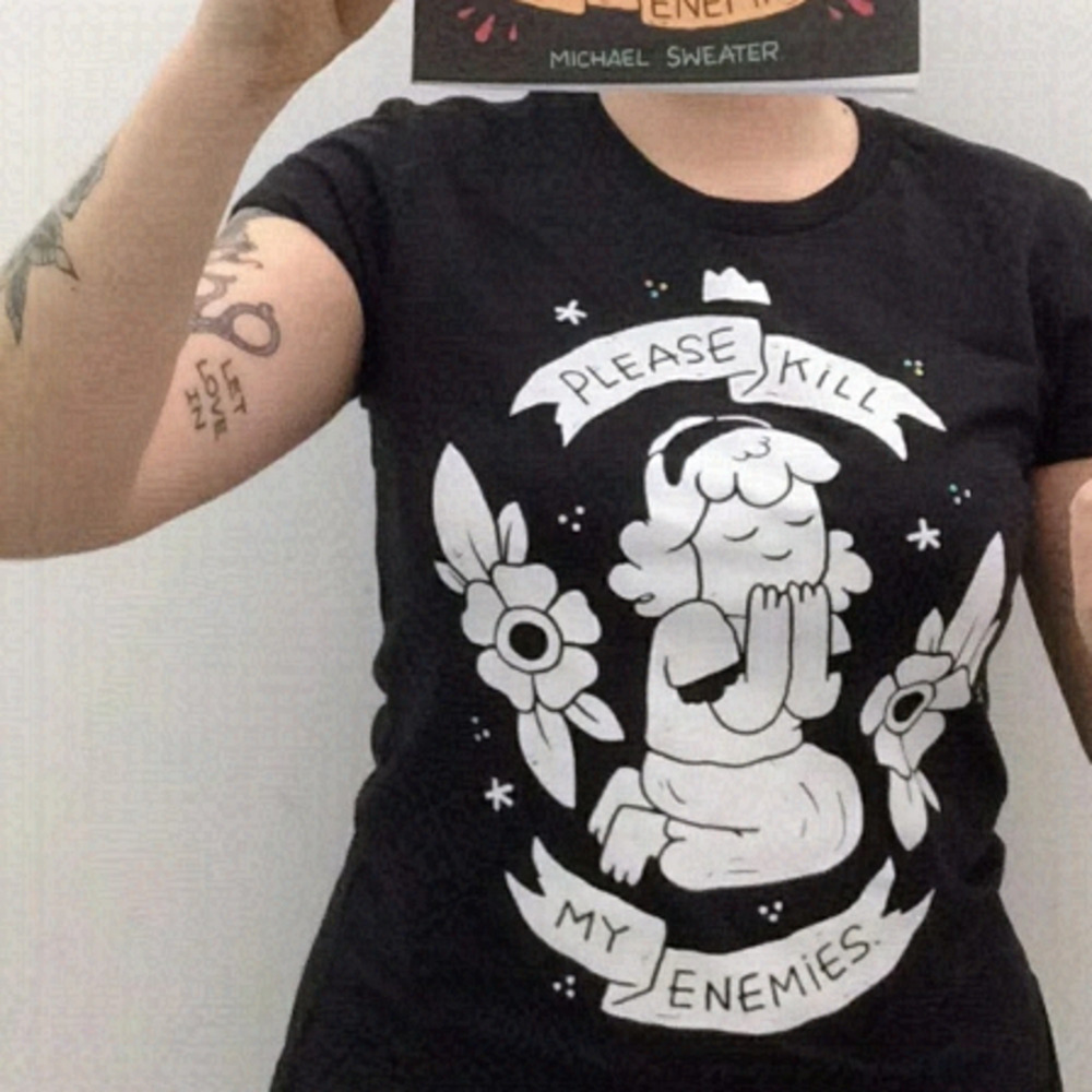 Please kill my enemies t-shirt size XL